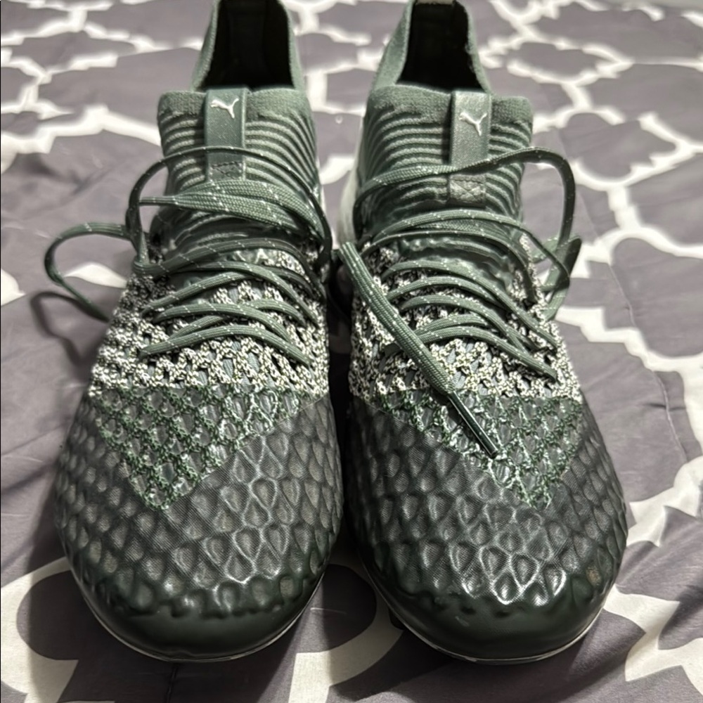 Puma Forest Green Textured Sneakers